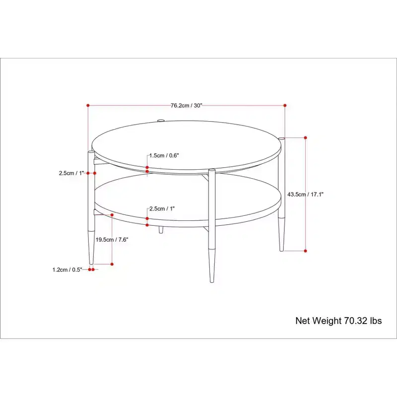 Fleetwood Coffee Table White - WyndenHall: Mid-Century Modern, Acacia Shelf, Antique Brass Frame