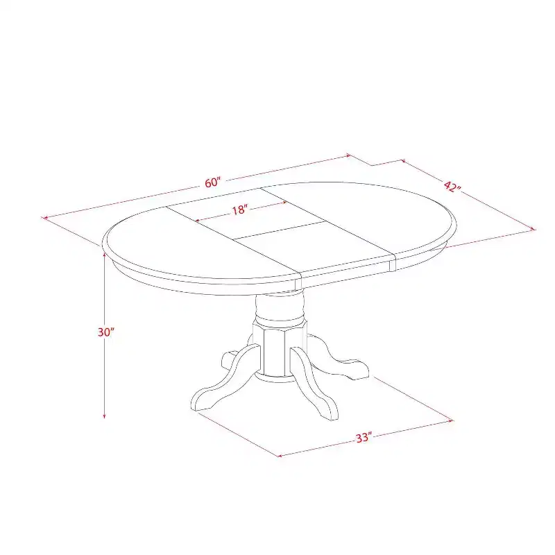 Dinette Set 7 Piece Table with Chairs - Kitchen Dining Room Set - Black Cherry Finish