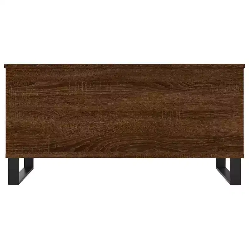 vidaXL Coffee Table White Engineered Wood, Metal Medium Coffee Table