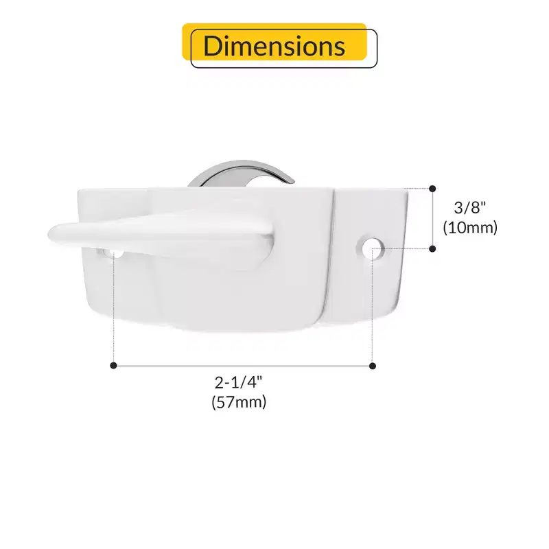 Brixwell 50-1027w Sash Lock 2-1/4 Hole Centers White Finish