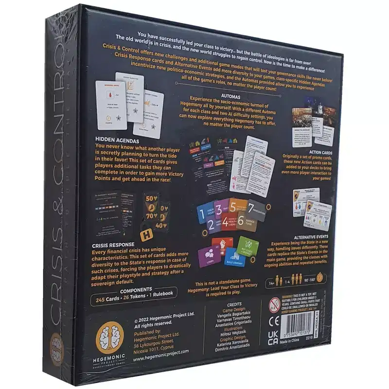 Hegemony: Crisis & Control Expansion - Board Game, Ages 14+, Up To 4 Players