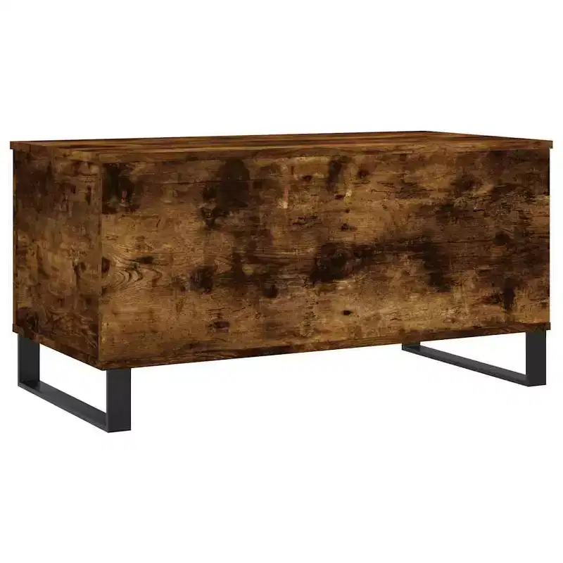 vidaXL Coffee Table White Engineered Wood, Metal Medium Coffee Table