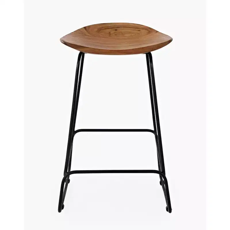 Jofran, Nature's Edge Solid Acacia Counter Height Backless Stool (Set of 3)