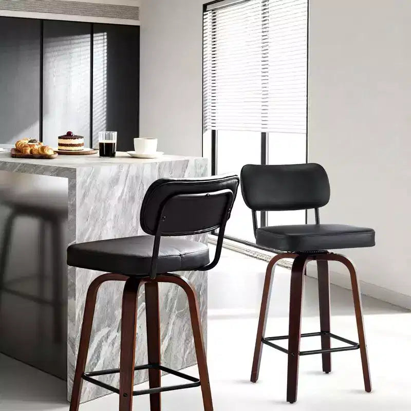 360 Swivel Counter Height Bar Stools Set of 2
