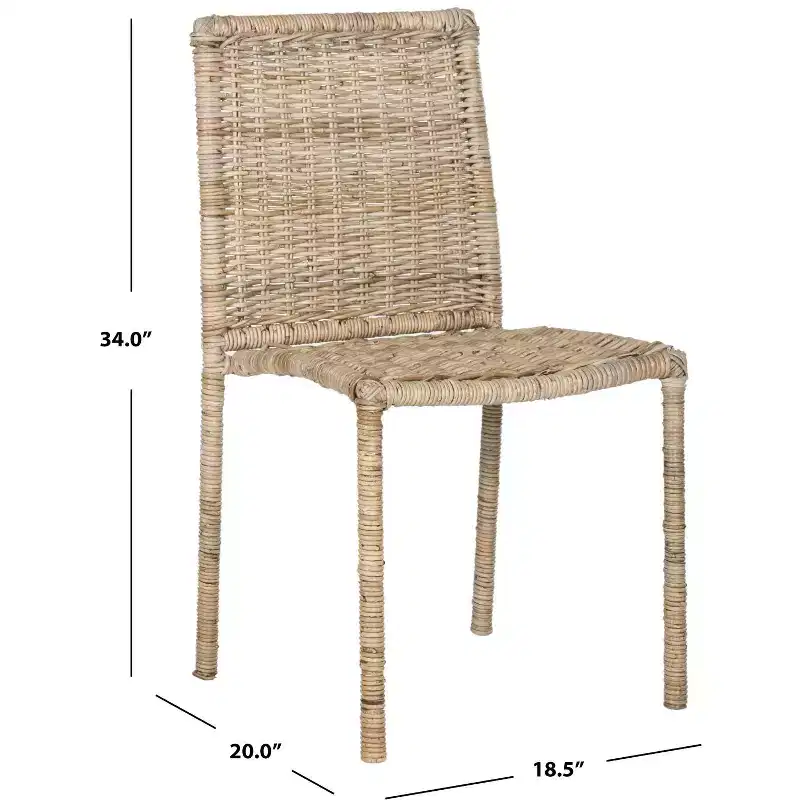 Makassar Side Chair (Set of 2) - SEA8008 - Grey - Safavieh
