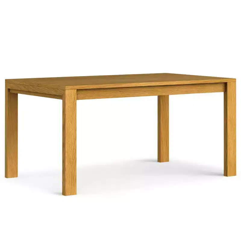 WyndenHall Saige Rectangle Dining Table Oak Veneer: Solid Wood, Seats 6, Straight Legs
