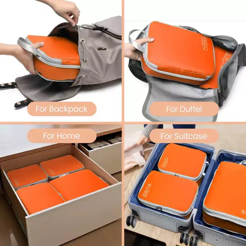 Narwey Compression Packing Cubes for Travel - 4 Pack Expandable Luggage