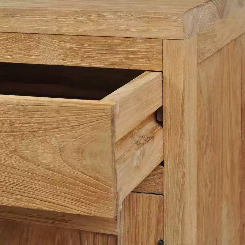 vidaXL Bedside Cabinet Solid Teak 15.7x11.8x19.7