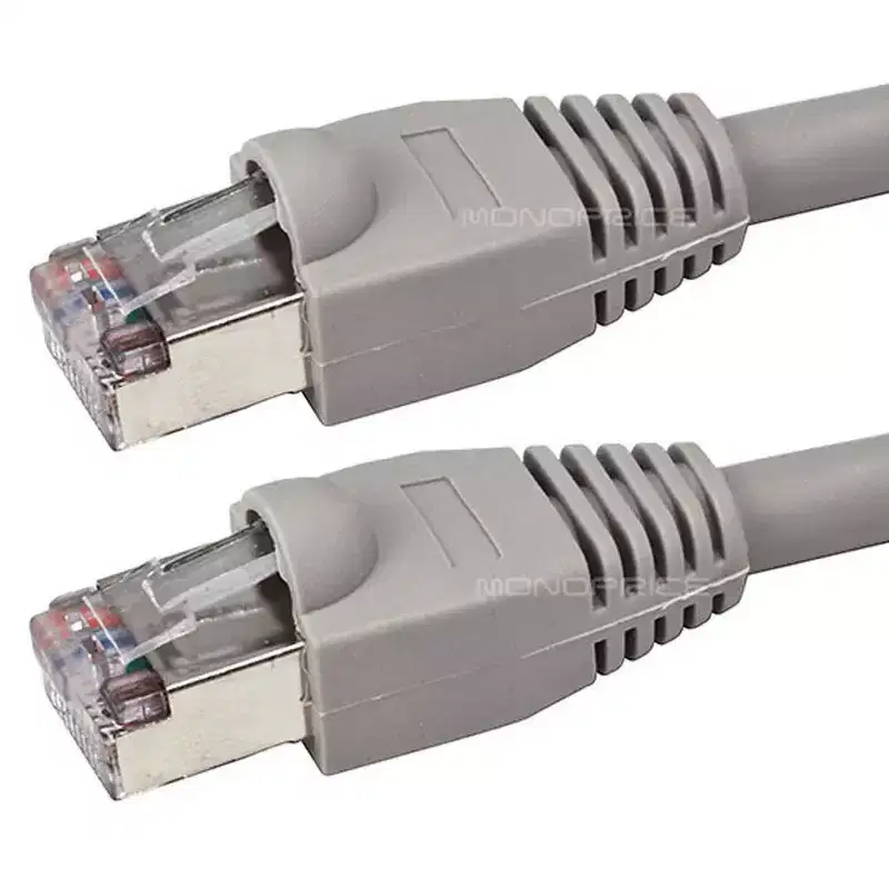 Monoprice Cat5e Ethernet Patch Cable - 50 Feet - Gray | Network Internet Cord - RJ45, Stranded, 350Mhz, STP, Pure Bare Copper Wire, 24AWG