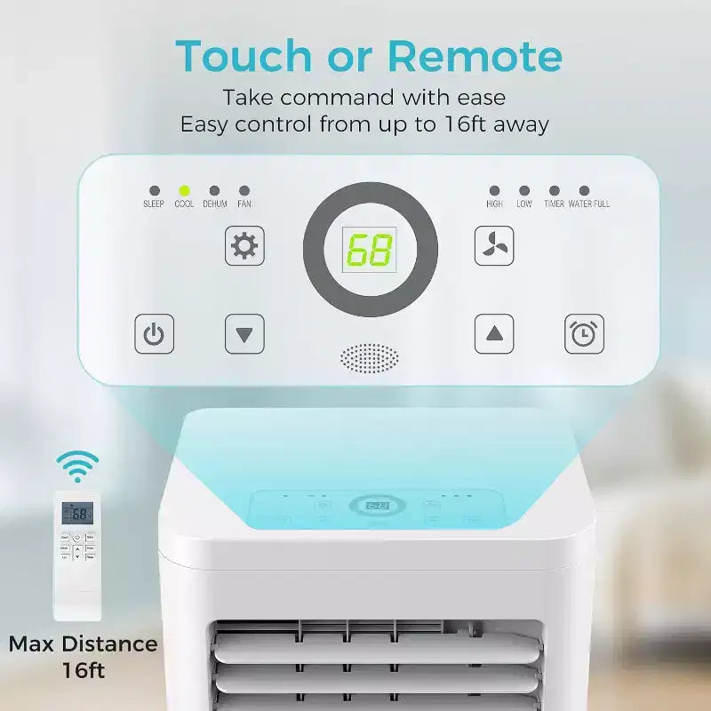 ZAFRO Portable Air Conditioners, Portable AC Unit Cools ,with Remote, 4 Modes Room Air Conditioners with Digital Display
