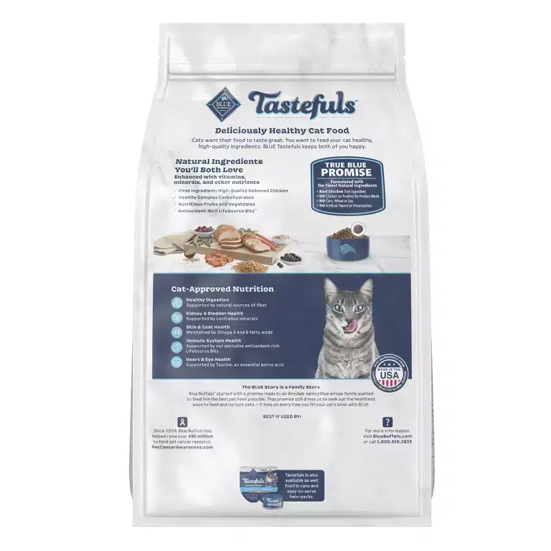 Blue Buffalo Tastefuls Multi Protein Chicken and Turkey Flavor Dry Cat Food - 5lbs