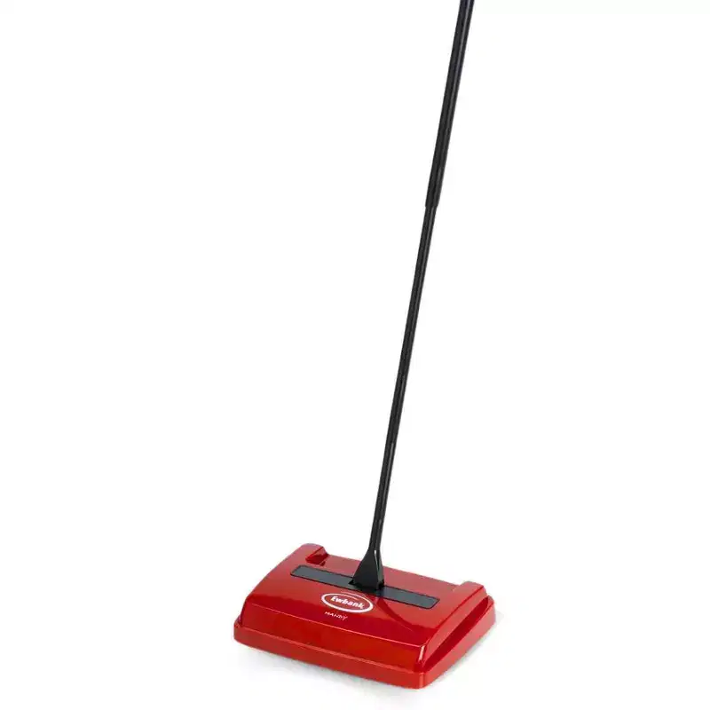 Ewbank 525 Speedsweep Compact Manual Carpet Sweeper Red: Lightweight Floor Sweeper, Bagless, Red, Easy-Empty Dirt Container