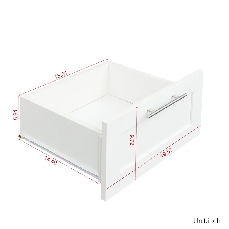 White Wood Wardrobe Armoire Storage Cabinet with Doors,Drawers,Hanging Rod