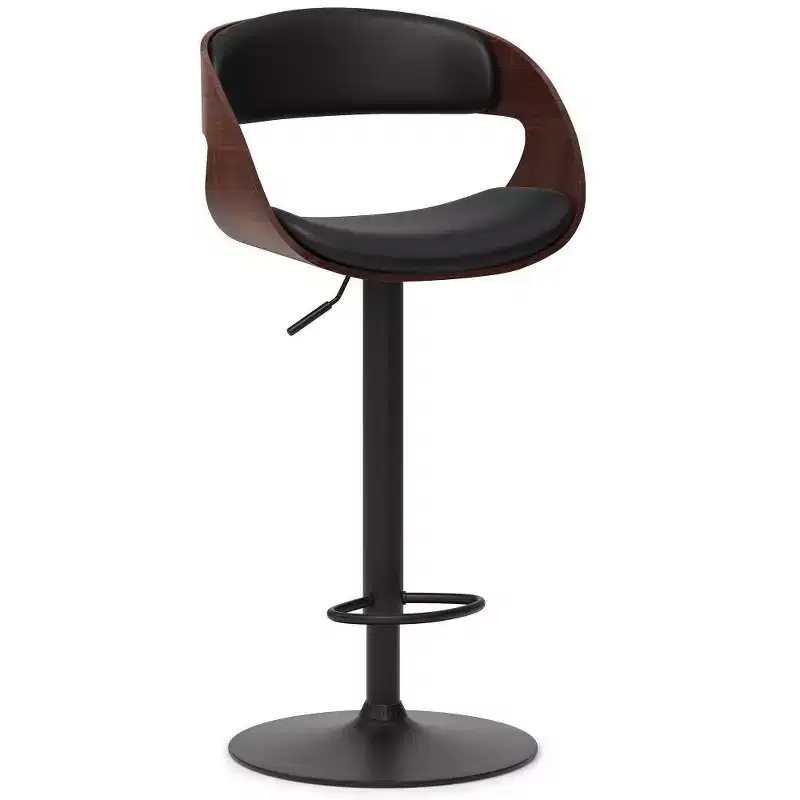 Bentwood Adjustable Barstool — Black