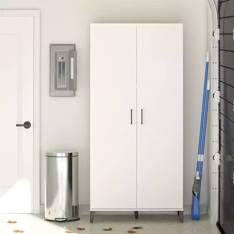 Systembuild Flex Tall Storage Cabinet, White