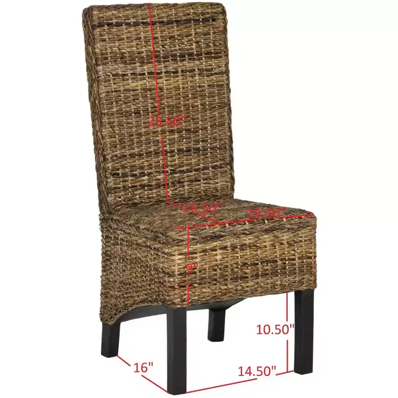 Pembrooke 19 H Rattan Side Chair (Set of 2) - FOX6520 - Safavieh Couture