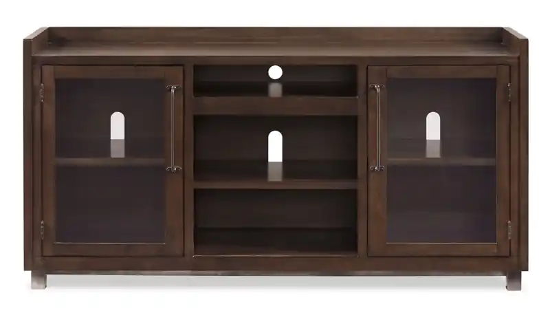 70 Traditional TV Stand with Storage and Cable Management for TVs up to 80- Brown