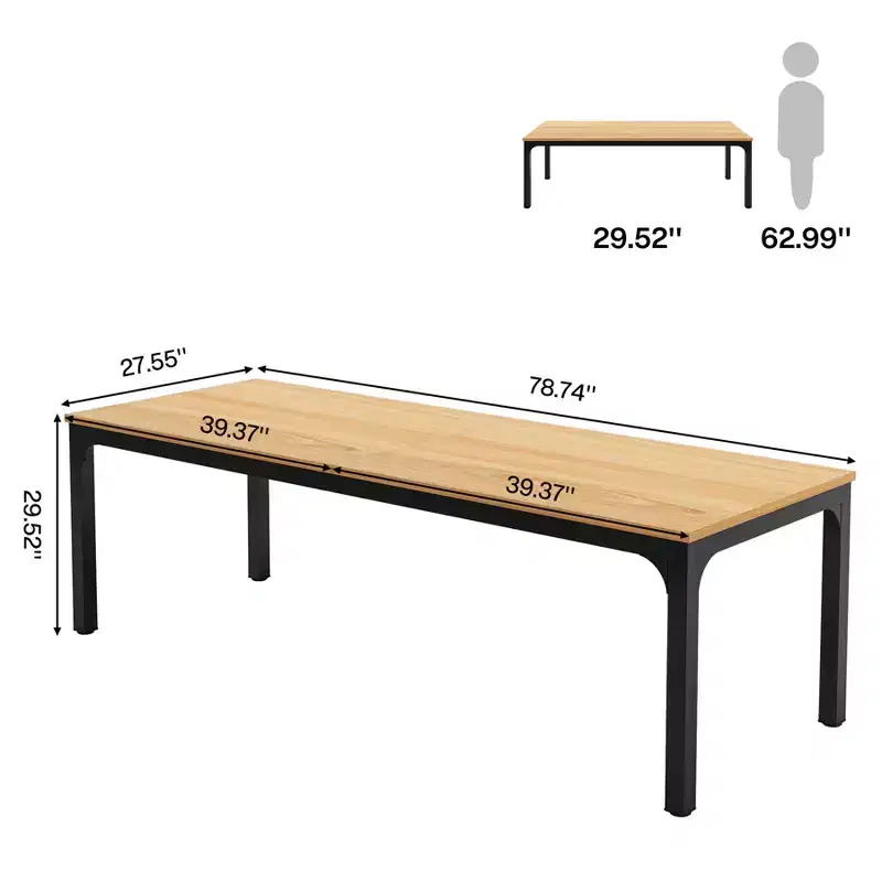 Lantine 78.7 Inches Extra Long Computer Desk