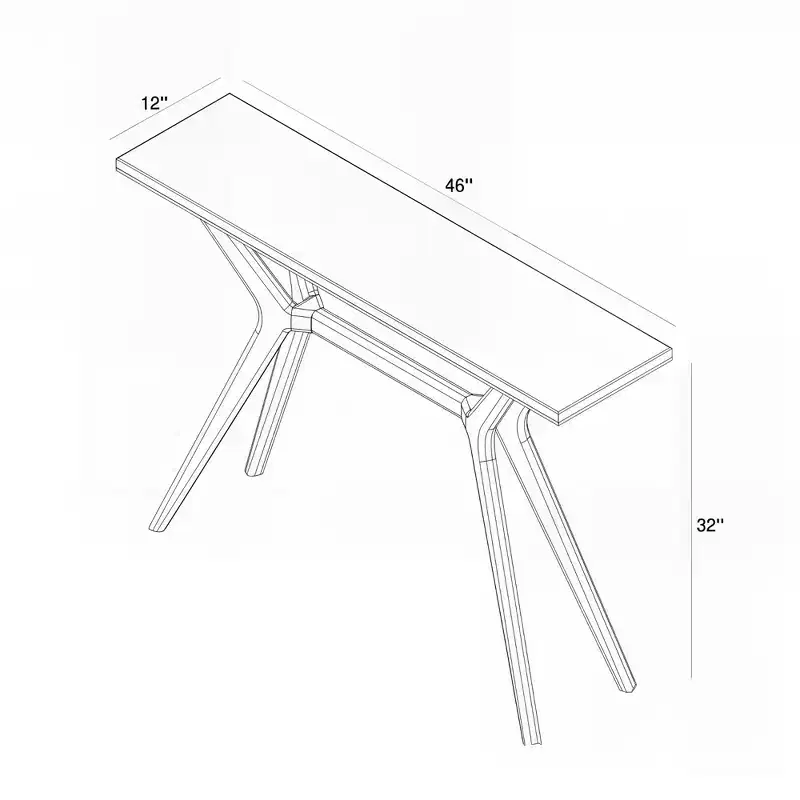 Cross Leg Console Table (46in / 1170mm)