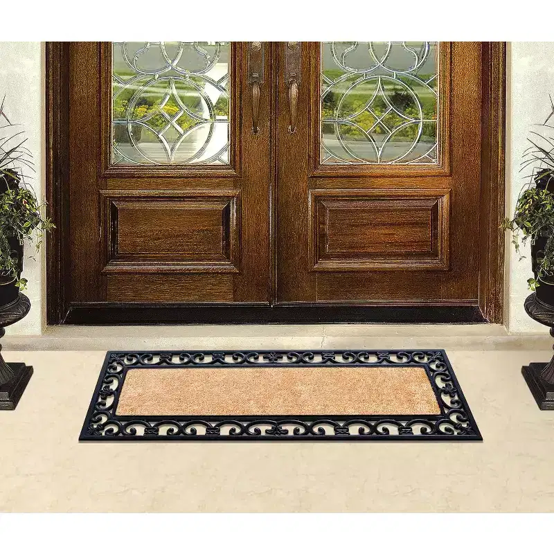 A1HC Natural Coir and Rubber Large Door Mat 18x48, Thick Durable Doormats for Entrance