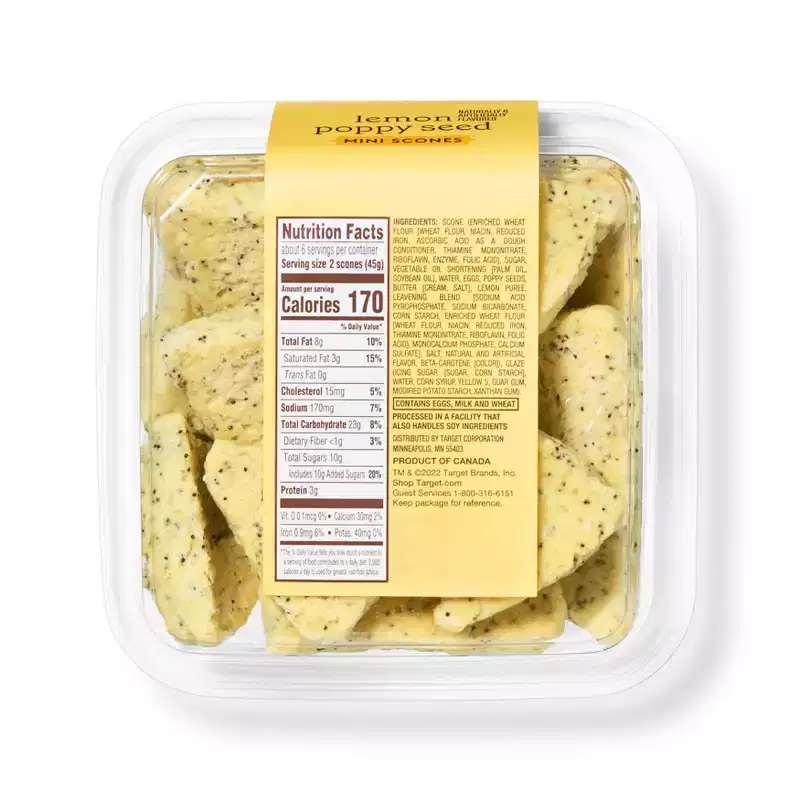 Mini Lemon Poppy Seed Scones - 12ct - Favorite Day™