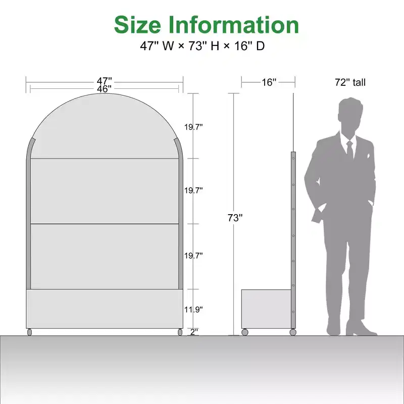 MAYEERTY 72x47 Black Arched Iron Planter Box with Trellis, 3 Piece Set Decorative Garden Screen for Patio and Balcony