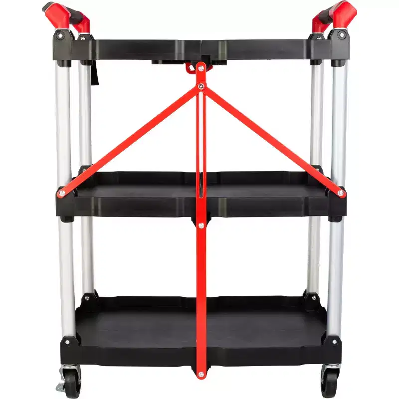Stalwart Folding Cart with 50lb Capacity Per Shelf