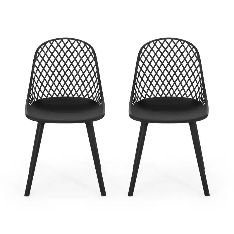 Christopher Knight Home Lily Outdoor Modern Resin Dining Chairs (Set of 2)