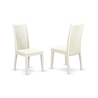 3-Piece Linen White Finish Solid Wood Top - Dining Room Set - Seats 4