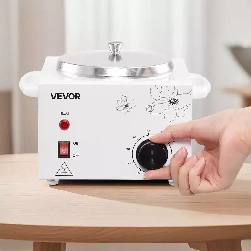 VEVOR Single Wax Warmer, 600ML Professional Wax Warmer for Hair Removal, 32  to 176 Adjustable Electric Waxing Heater Pot, White