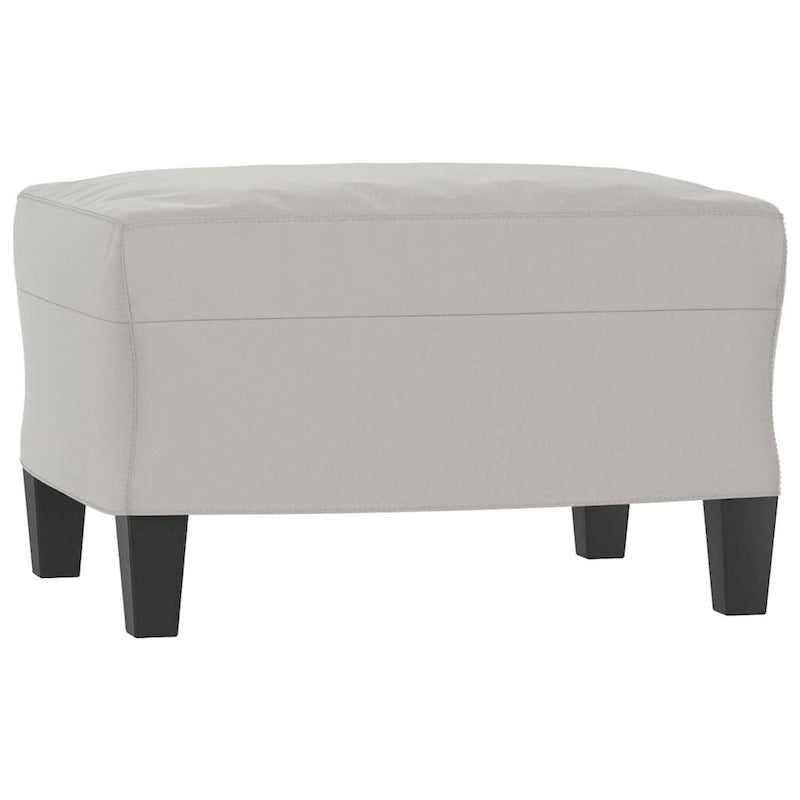 Modern Accent Upholstered Chair with Footstool Microfiber Fabric