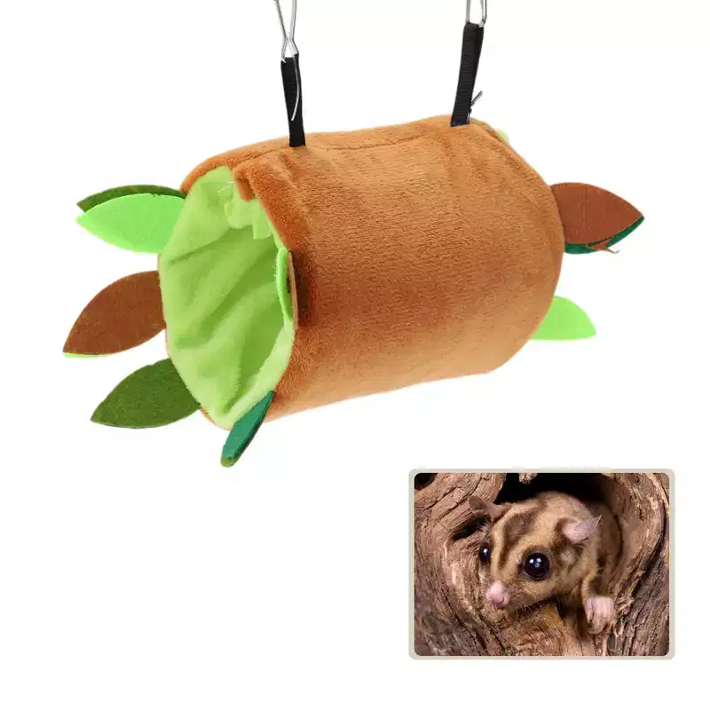 Unique Bargains Halloween Christmas Hamster Hammock Brown 5 Pcs