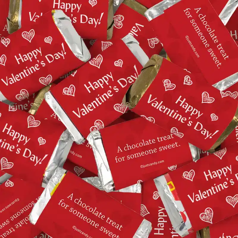Valentine's Day Candy Favors Hershey's Miniatures Chocolate by Just Candy - Scribble Heart