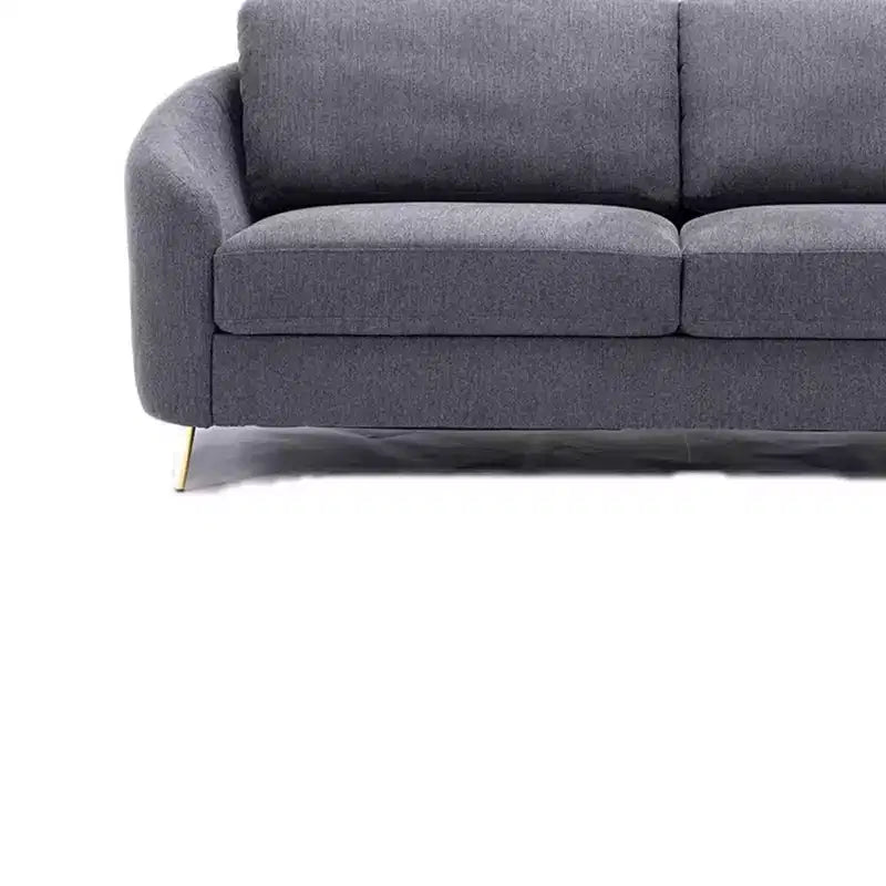 80" Yuina Sofa Gray Linen - Acme Furniture: Chrome Metal Legs, Pocket Coil Seat, Wood Frame