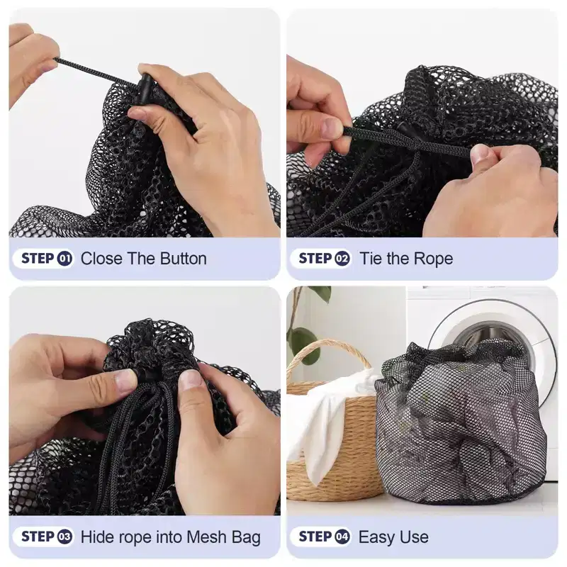 Narwey 4Pcs Mesh Laundry Bags Washing Machine Mesh Wash Bags