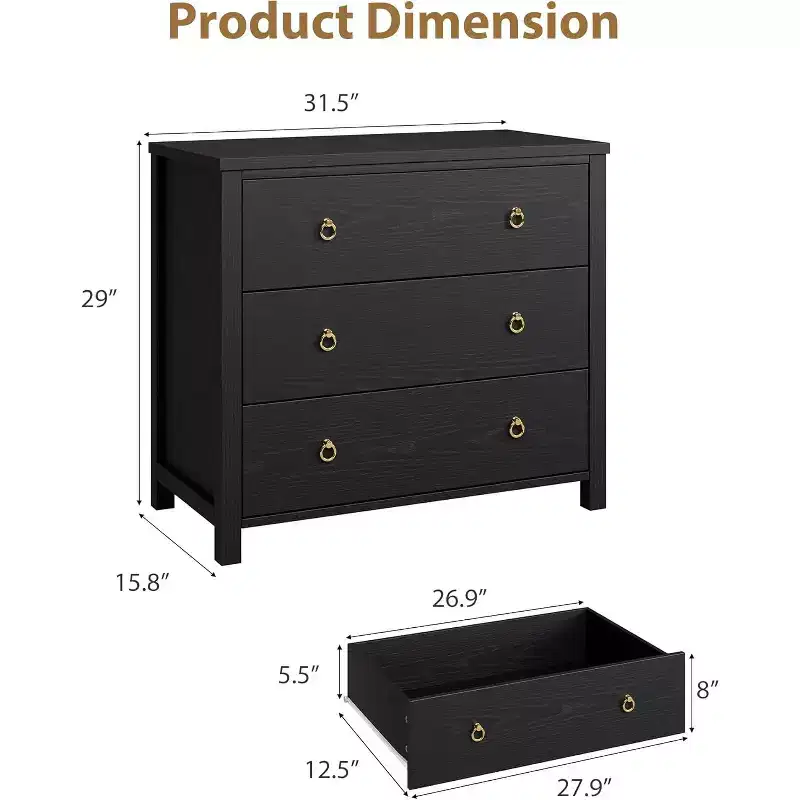7-Drawer Dresser,Modern Wooden Storage Chest of Drawers,Dresser TV Stand,Wood Drawer Organizer with Handles for Bedroom,Living Room,Hallway,White