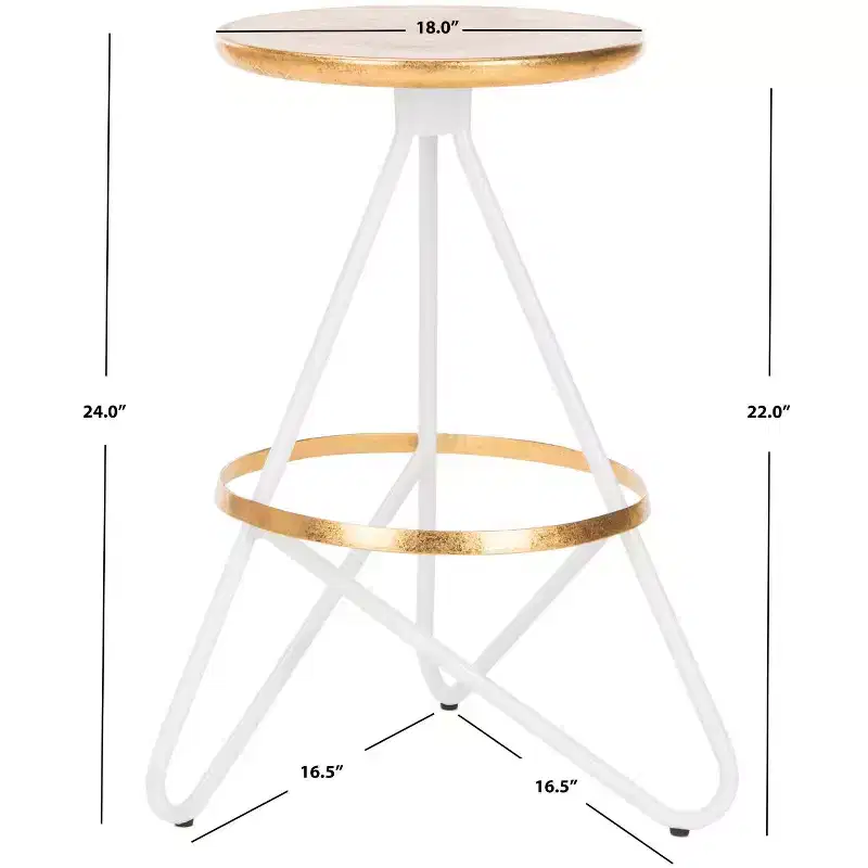 Galexia Counter Stool - BST3201C - Gold/White - Safavieh