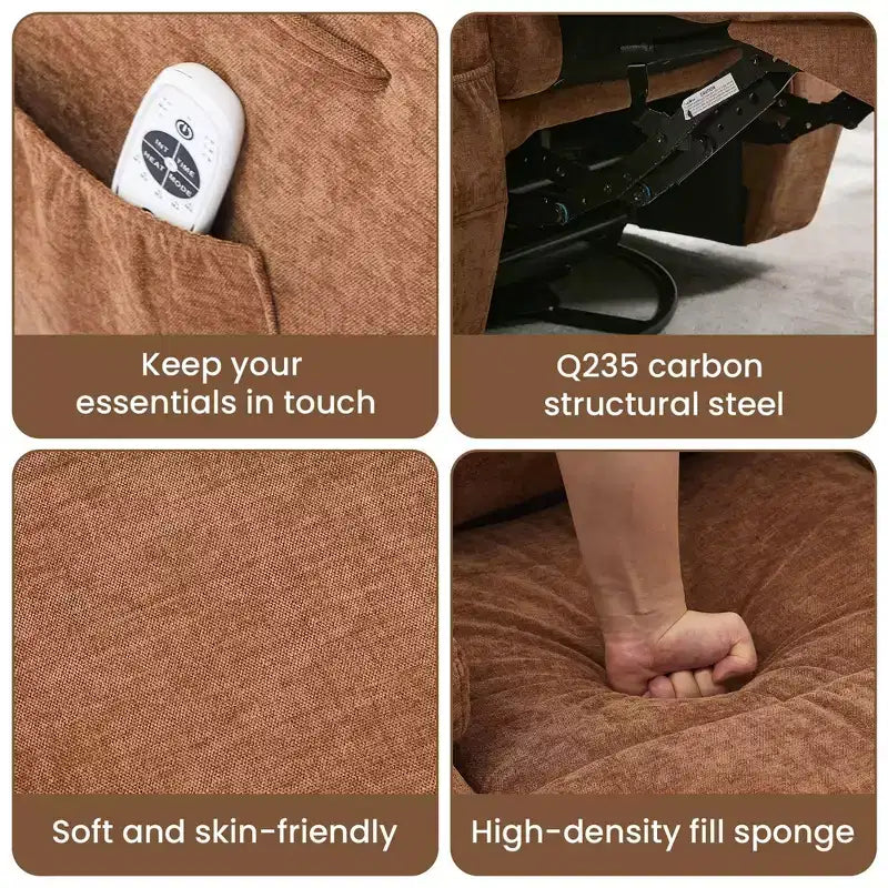360 Swivel Rocker Recliner Chair with Massage and Heat