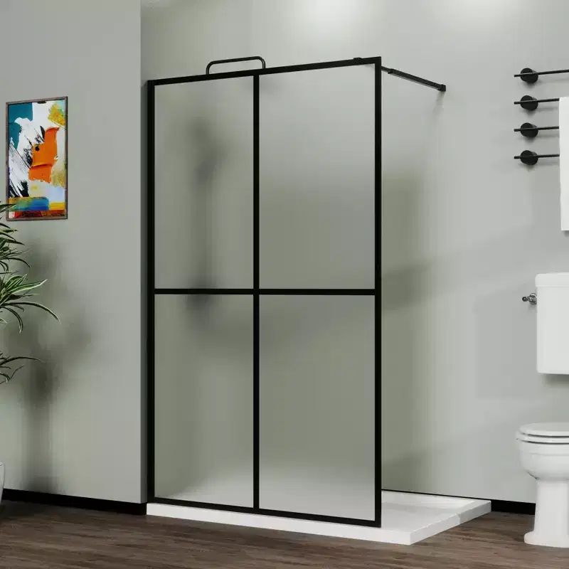 MAYEERTY 34 X 72 Shower Screen Door Frost Tempered Glass