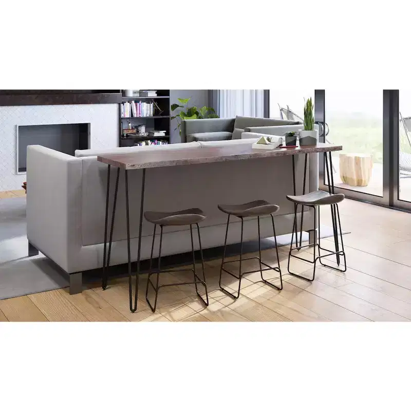 Jofran, Nature's Edge Solid Acacia Counter Height Backless Stool (Set of 3)