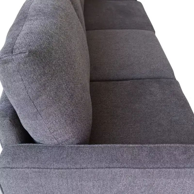 GDFStudio Hodgson Modern 3-Seat Wood and Fabric Upholstered Sofa