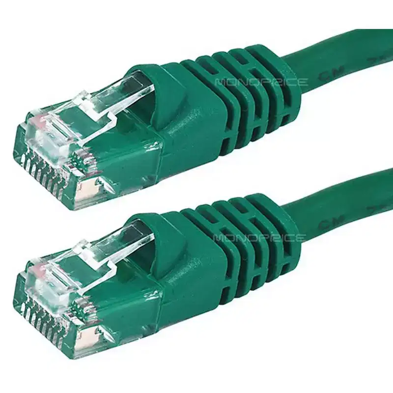 Monoprice Cat6 Ethernet Patch Cable - 3 Feet - Green | Network Internet Cord - RJ45, Stranded, 550Mhz, UTP, Pure Bare Copper Wire, 24AWG