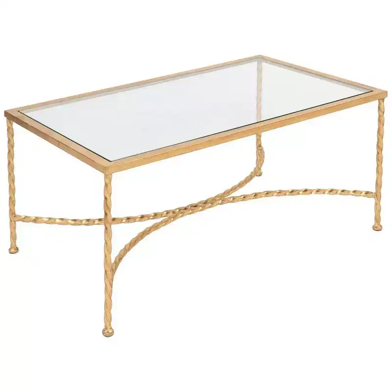 Matilda Coffee Table - Gold/Glass - Safavieh