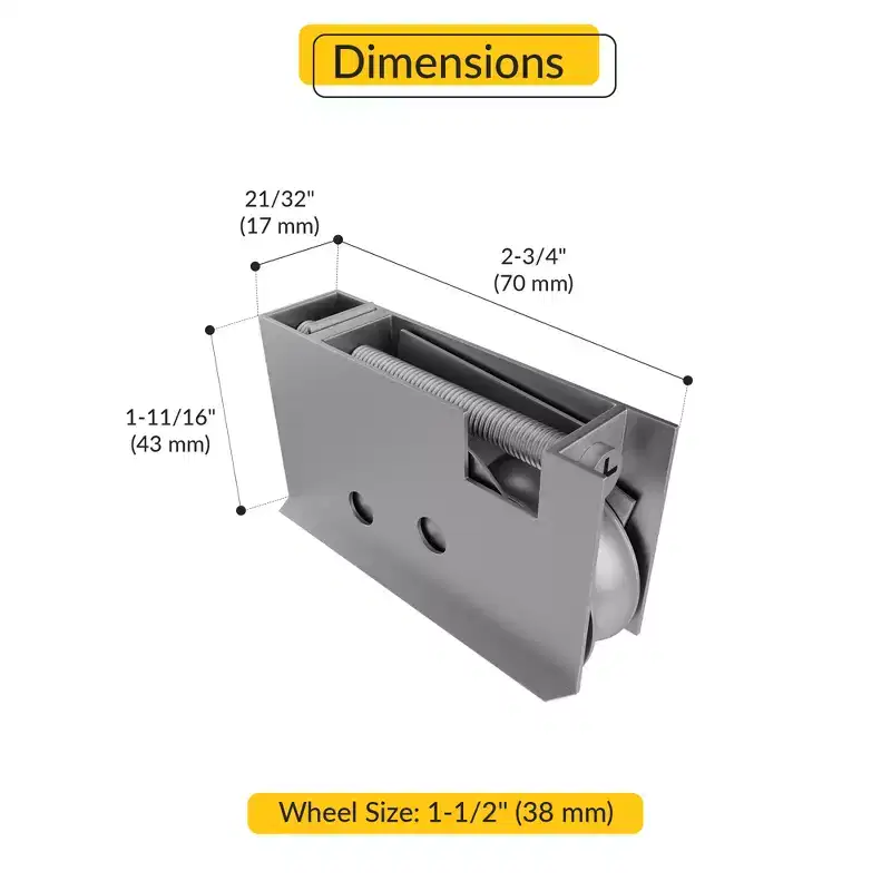 Brixwell 900-22072-ns Patio Door Roller Assembly Steel Wheel Material
