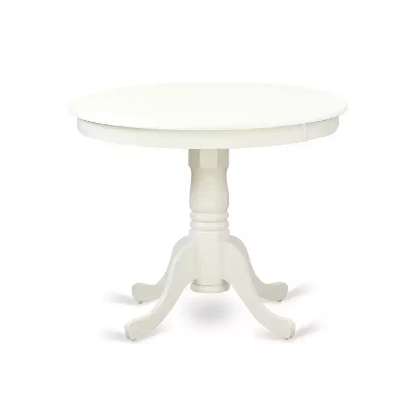 Round Dining Table Set - 36 Inch Table & 2 Chairs - Pink Flamingo & Linen White