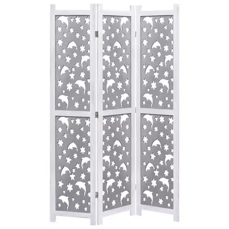 vidaXL Room Divider Folding Privacy Screen for Room Separation Solid Wood