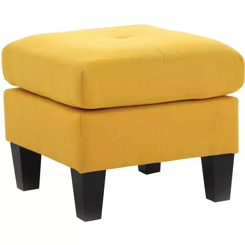 Passion Furniture Newbury Polyester Upholstered Ottoman