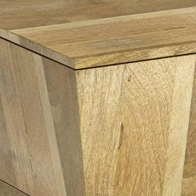 Mango Wood Square Side Table – Natural Finish
