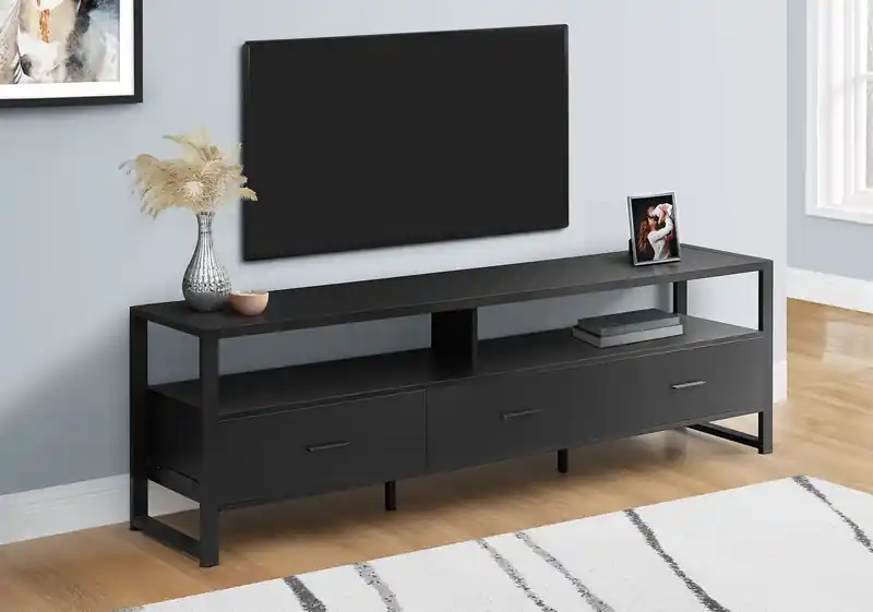 72 Modern TV Stand with Storage and Cable Management for TVs up to 80