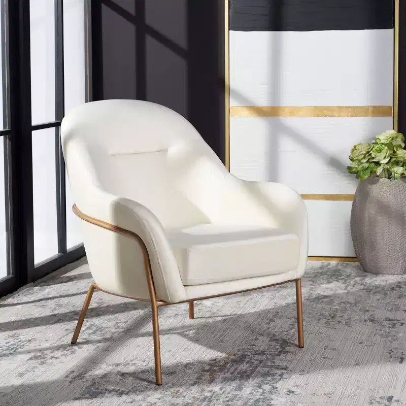 Eleazer Velvet Accent Chair - ACH6202 - Safavieh